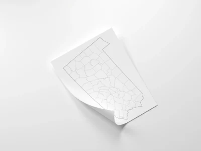 Pennsylvania Counties Map Printable, Blank & Labeled, Geography Worksheet