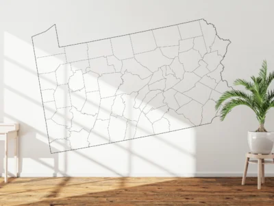 Pennsylvania Counties Map Printable, Blank & Labeled
