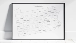 Pennsylvania Counties Map Printable, Blank & Labeled
