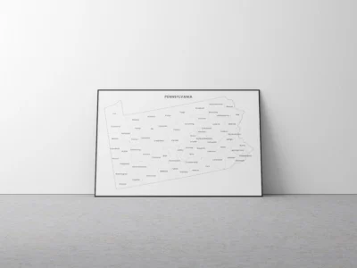 Pennsylvania Counties Map Printable, Blank & Labeled, Geography Worksheet