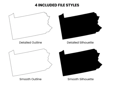 Pennsylvania SVG Bundle: Cut File for Cricut & Silhouette, DXF EPS PNG
