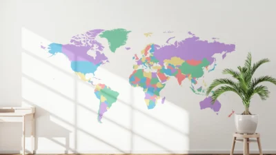 Printable World Map Bundle – Countries, Blank, Labeled, Color & Dark (5 Styles, JPG & PDF)