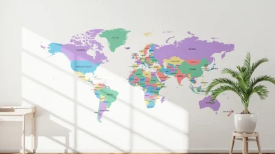 Printable World Map Bundle – Countries, Blank, Labeled, Color & Dark (5 Styles, JPG & PDF)