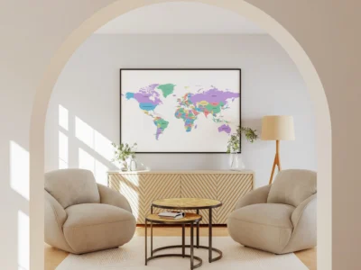 Printable World Map Bundle – Countries, Blank, Labeled, Color & Dark (5 Styles, JPG & PDF)