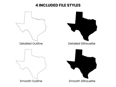 Texas SVG Bundle: Cut File for Cricut & Silhouette, DXF EPS PNG