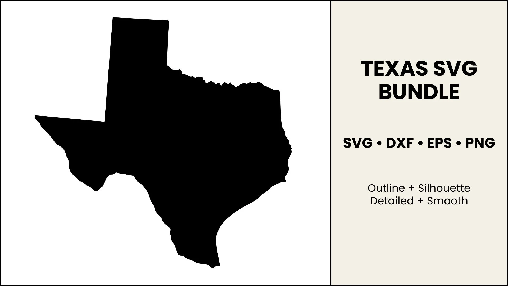 Texas SVG Bundle: Cut File for Cricut & Silhouette, DXF EPS PNG