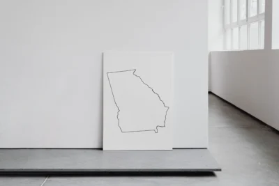 Georgia Blank Outline Map Printable, State Outline Map, JPG PDF PNG