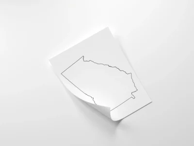 Georgia Blank Outline Map Printable, State Outline Map, JPG PDF PNG