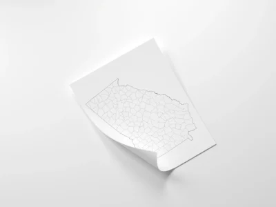 Georgia Counties Map Printable, Blank & Labeled, Geography Worksheet