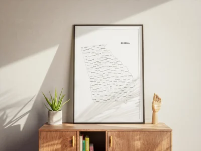 Georgia Counties Map Printable, Blank & Labeled, Geography Worksheet