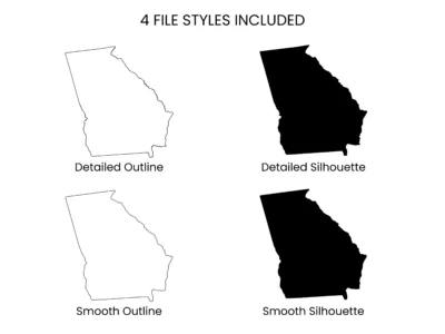 Georgia SVG Bundle, Cut Files for Cricut & Silhouette, DXF EPS PNG