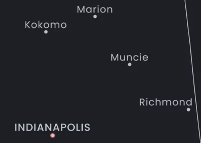 Indiana Cities Map Printable, Labeled City Map, Light & Dark Styles