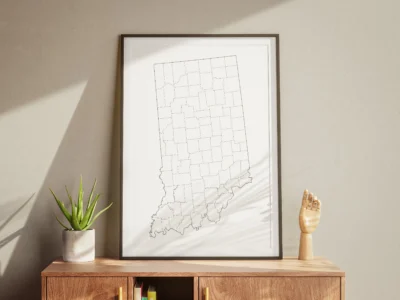 Indiana Counties Map Printable, Blank & Labeled