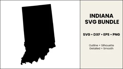 indiana-svg-bundle Indiana SVG Bundle, Cut Files for Cricut & Silhouette, DXF EPS PNG