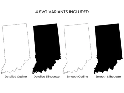 indiana-svg-bundle-state-outline-silhouette-included-svg-variants-info Indiana SVG Bundle, Cut Files for Cricut & Silhouette, DXF EPS PNG