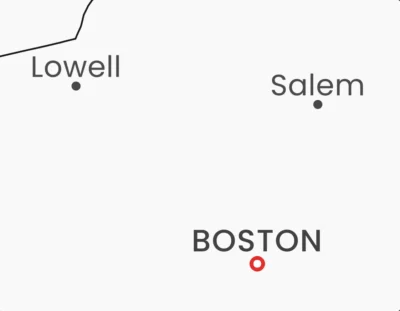 Massachusetts Cities Map Printable Wall Art, Labeled City Map, Light & Dark Styles
