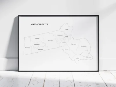 Massachusetts Counties Map Printable, Blank & Labeled