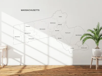 Massachusetts Counties Map Printable, Blank & Labeled