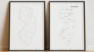 New Jersey Counties Map Printable, Blank & Labeled, Geography Worksheet