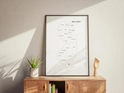 New Jersey Counties Map Printable, Blank & Labeled, Geography Worksheet