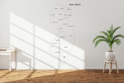 New Jersey Counties Map Printable, Blank & Labeled, Geography Worksheet