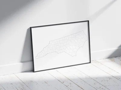 North Carolina Counties Map Printable, Blank & Labeled, Geography Worksheet