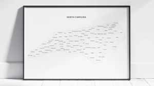 North Carolina Counties Map Printable, Blank & Labeled, Geography Worksheet