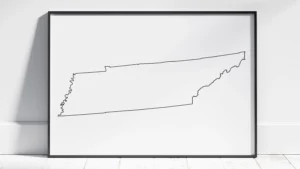 tennessee-blank-outline-map-printable-black-frame Tennessee Blank Outline Map Printable, State Outline Map, JPG PDF PNG