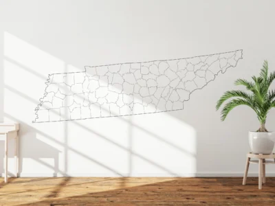 Tennessee Counties Map Printable, Blank & Labeled