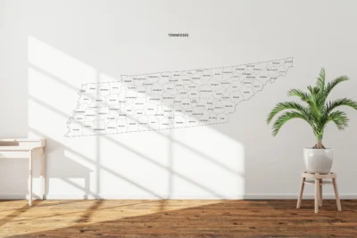 tennessee-counties-map-printable-labeled-version-wall Tennessee Counties Map Printable, Blank & Labeled, Geography Worksheet