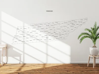 Tennessee Counties Map Printable, Blank & Labeled