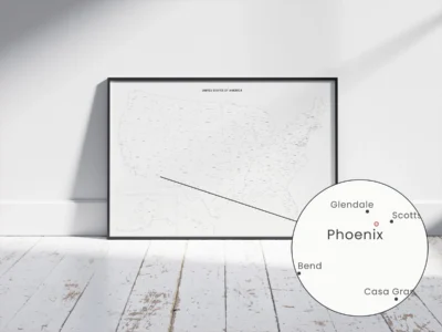 usa-cities-map-printable-light-version-black-frame-with-zoom USA Cities Map Printable, Labeled Cities & State Capitals, Light & Dark Styles
