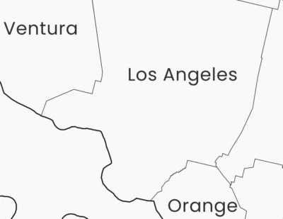 USA Counties Map Printable | Labeled County Map | Light & Dark Styles | Wall Art