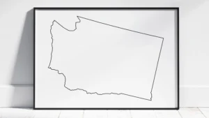 washington-blank-outline-map-printable-frame Washington Blank Outline Map Printable, State Outline Map, JPG PDF PNG