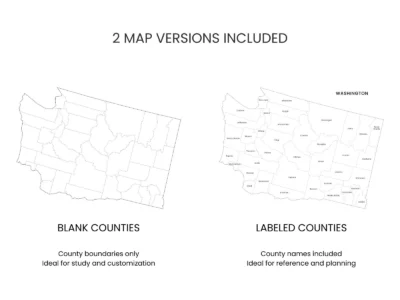 washington-counties-map-printable-blank-labeled-included-map-versions-info Washington Counties Map Printable, Blank & Labeled, Geography Worksheet