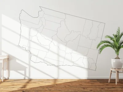 Washington Counties Map Printable, Blank & Labeled