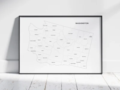 Washington Counties Map Printable, Blank & Labeled