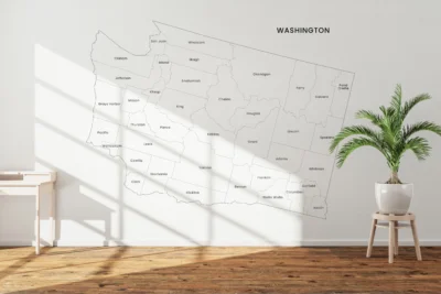 washington-counties-map-printable-labeled-wall Washington Counties Map Printable, Blank & Labeled, Geography Worksheet