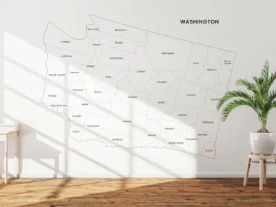 Washington Counties Map Printable, Blank & Labeled