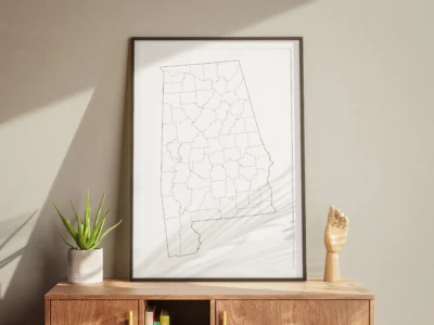 alabama-counties-map-printable-blank-study-table-frame Alabama Counties Map Printable, Blank & Labeled