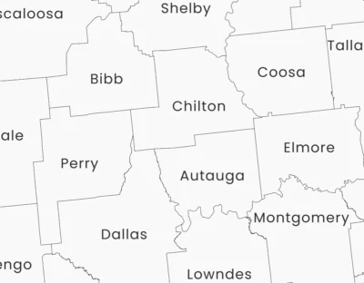 alabama-counties-map-printable-light-zoom-detail Alabama Counties Map Printable, Labeled County Map, Light & Dark Styles
