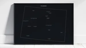 Colorado Cities Map Printable, Labeled City Map, Light & Dark Styles