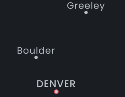 Colorado Cities Map Printable, Labeled City Map, Light & Dark Styles