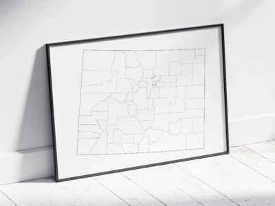 Colorado Counties Map Printable, Blank & Labeled