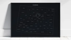 Colorado Counties Map Printable, Labeled County Map, Light & Dark Styles