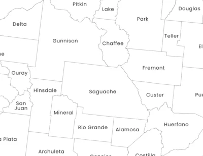 Colorado Counties Map Printable, Blank & Labeled