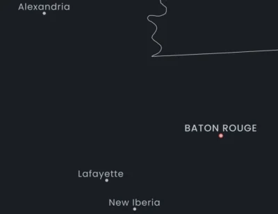 Louisiana Cities Map Printable, Labeled City Map, Light & Dark Styles