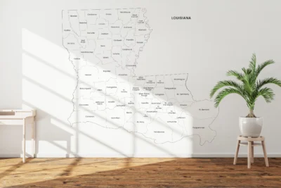 Louisiana Parishes Map Printable, Blank & Labeled