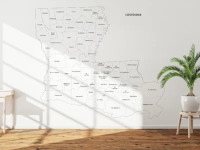 louisiana-parishes-map-printable-labeled-wall Louisiana Parishes Map Printable, Blank & Labeled
