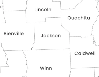 Louisiana Parishes Map Printable, Blank & Labeled